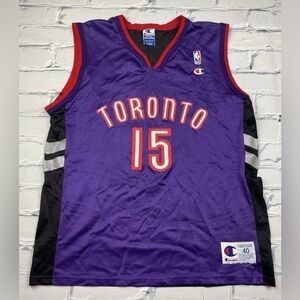 NBA Toronto Raptors Vince Carter Vintage 90’s Champion Jersey Men’s Sz L